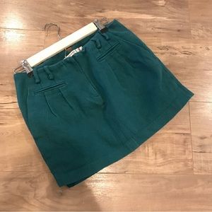 Vintage Lincoln Green Pleated Mini Skirt